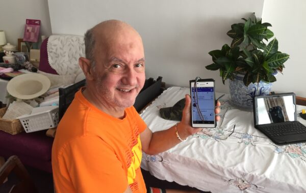 Giorgio got help from a Digital Champion to help him stay in touch with his family